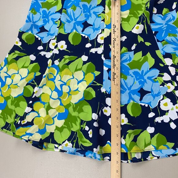 Vintage Southern Lady Long Skirt Women Large Floral Maxi Cottagecore Modest Blue - Picture 6 of 9